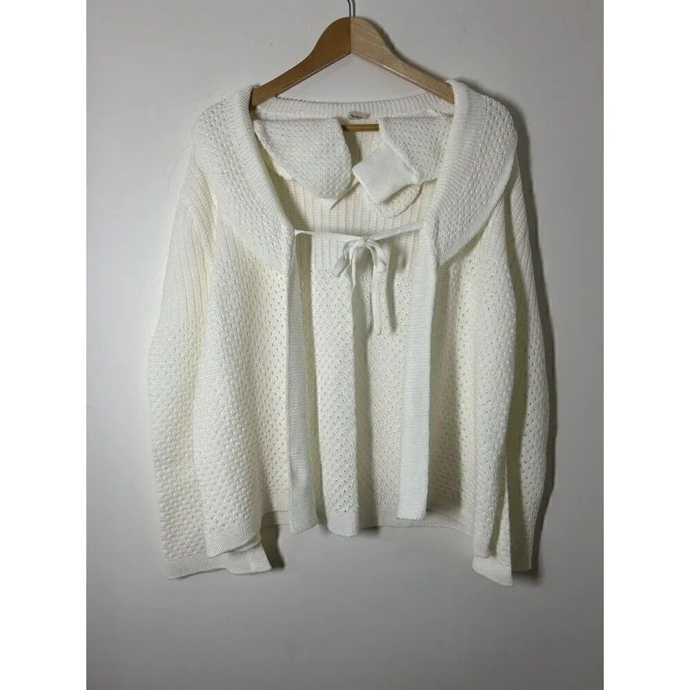 Ada Lingerie Vintage Cardigan Sweater Ivory and Matching Booties Made In Italy